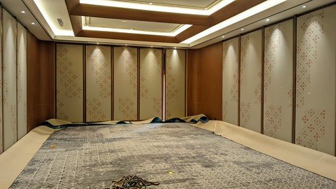 Wall panel ruang pertemuan Hotel Bidakara